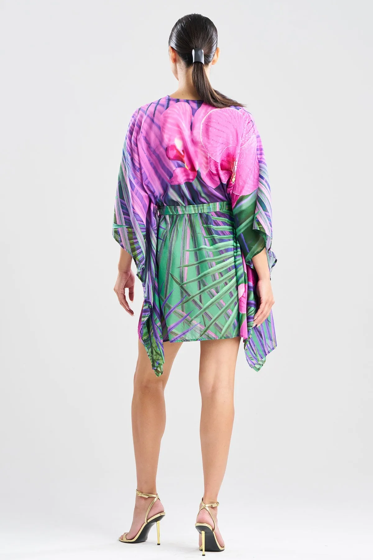 Orchid Silk Cotton Voile Short Caftan sold by Natori product image thumbnail 3