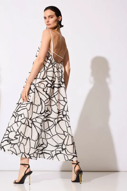 Butterfly Embroidery Sundress made by Natori