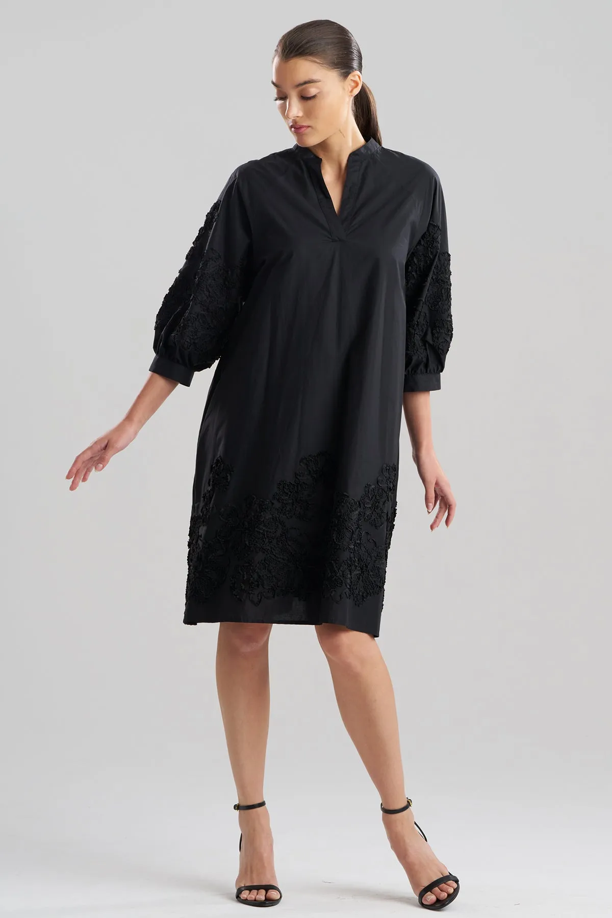 Carnation Embroidery Cotton Voile Dress sold by Natori