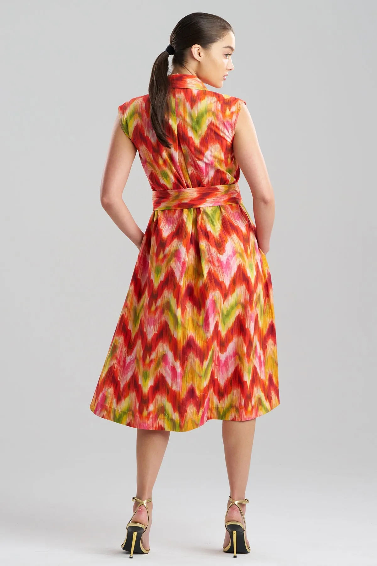Sorel Ikat Cotton Poplin Sleeveless Shirtdress sold by Natori product image thumbnail 2