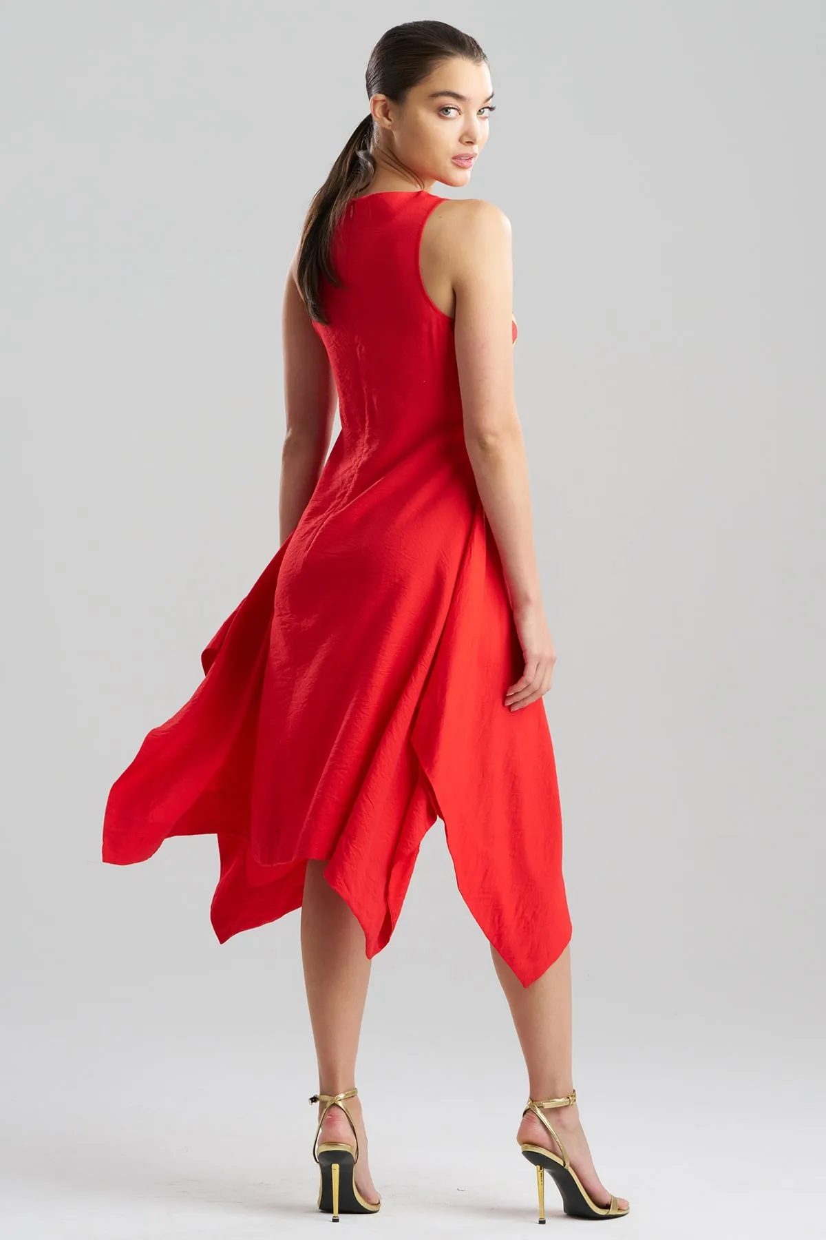 Solid Fluid Twill Embellished Handkerchief Dress sold by Natori product image thumbnail 2