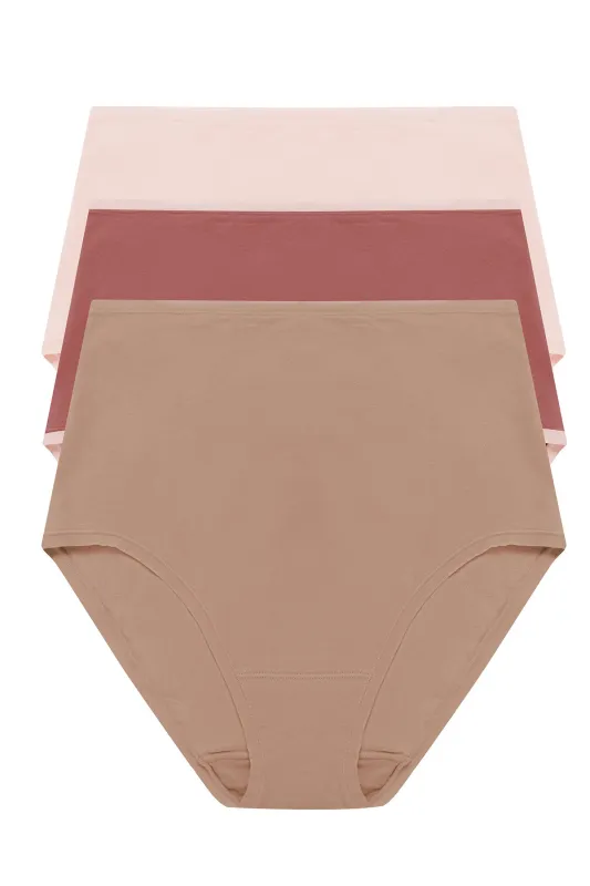 Bliss Bare Cotton High Waist Brief 3-Pack sold by Natori