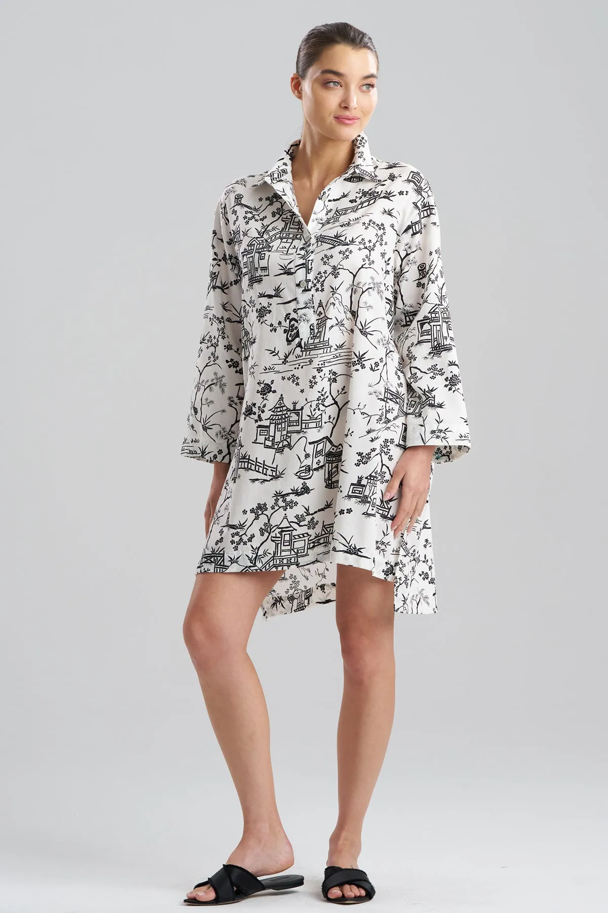 Toile Cotton Sateen Sleepshirt sold by Natori product image thumbnail 2