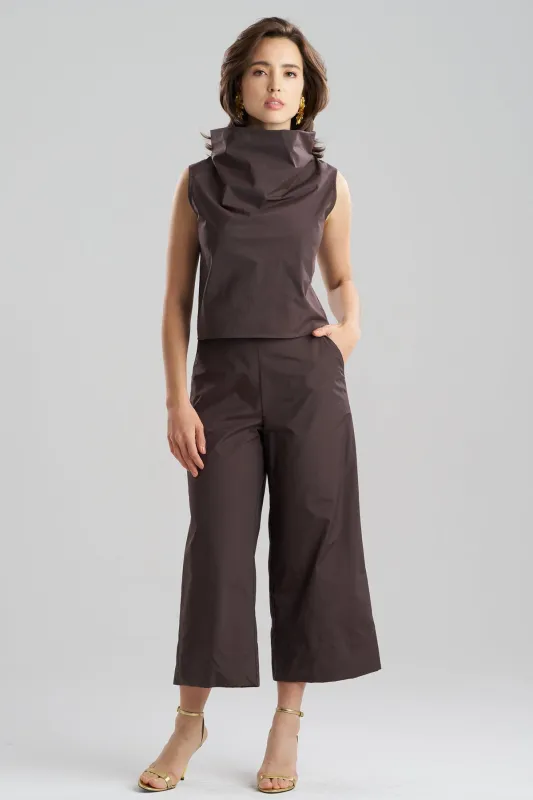Techno Poplin Cowl Top sold by Natori