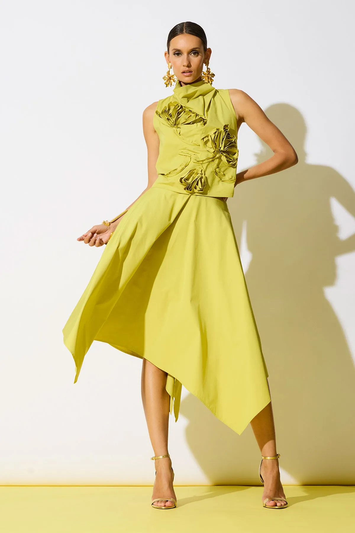 Tech Cotton Taffeta Embroidered Funnel Neck Top sold by Natori product image thumbnail 5