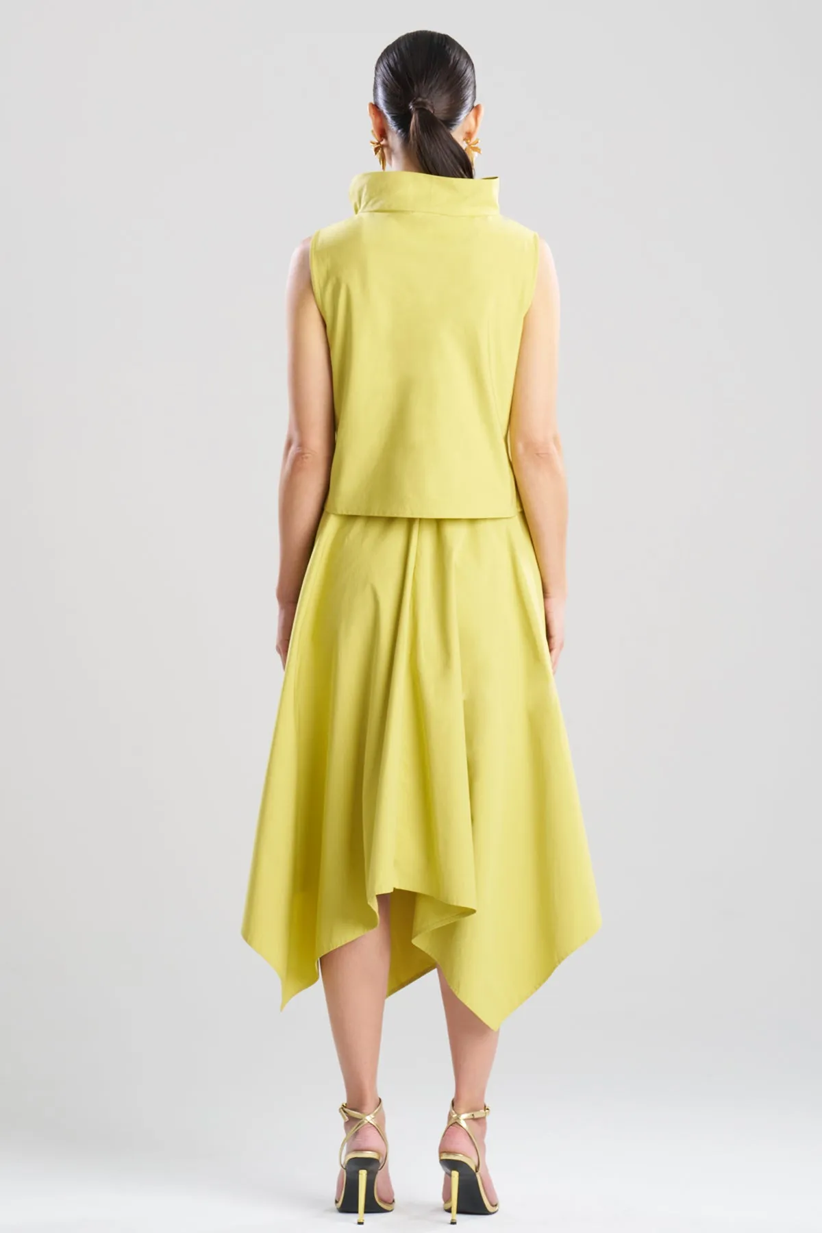 Tech Cotton Taffeta Embroidered Funnel Neck Top sold by Natori product image thumbnail 3