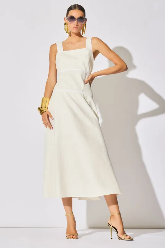 Stretch Basketweave Cotton Sundress made by Natori