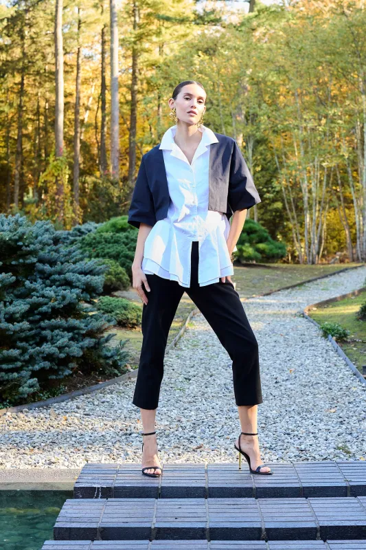 Stretch Basketweave Cotton Capri Pants made by Natori