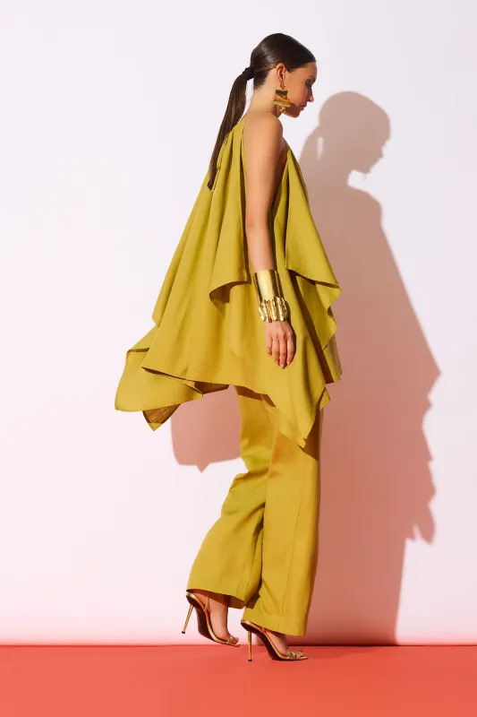 Solid Linen Pull On Straight Leg Pants sold by Natori