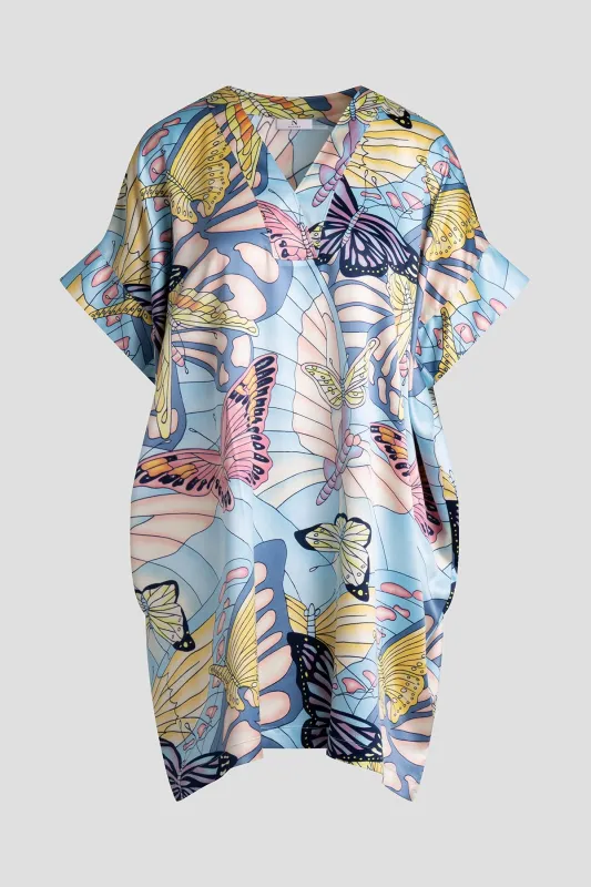 Papillon Printed Satin Sleepshirt made by Natori