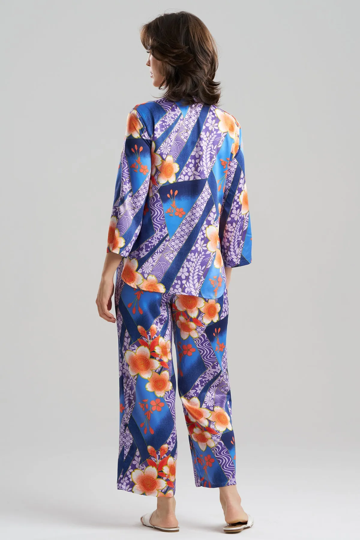 Magnolia Printed Satin Mandarin PJ Set sold by Natori product image thumbnail 2