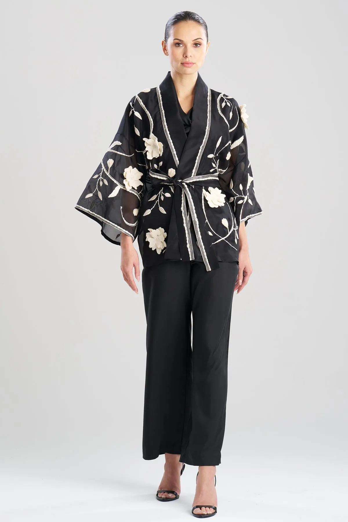 Couture Silk Organza Embellished Jacket sold by Natori product image thumbnail 2