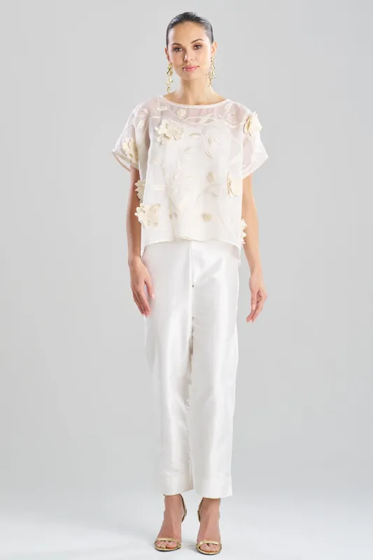 Couture Silk Organza Embellished Top made by Natori