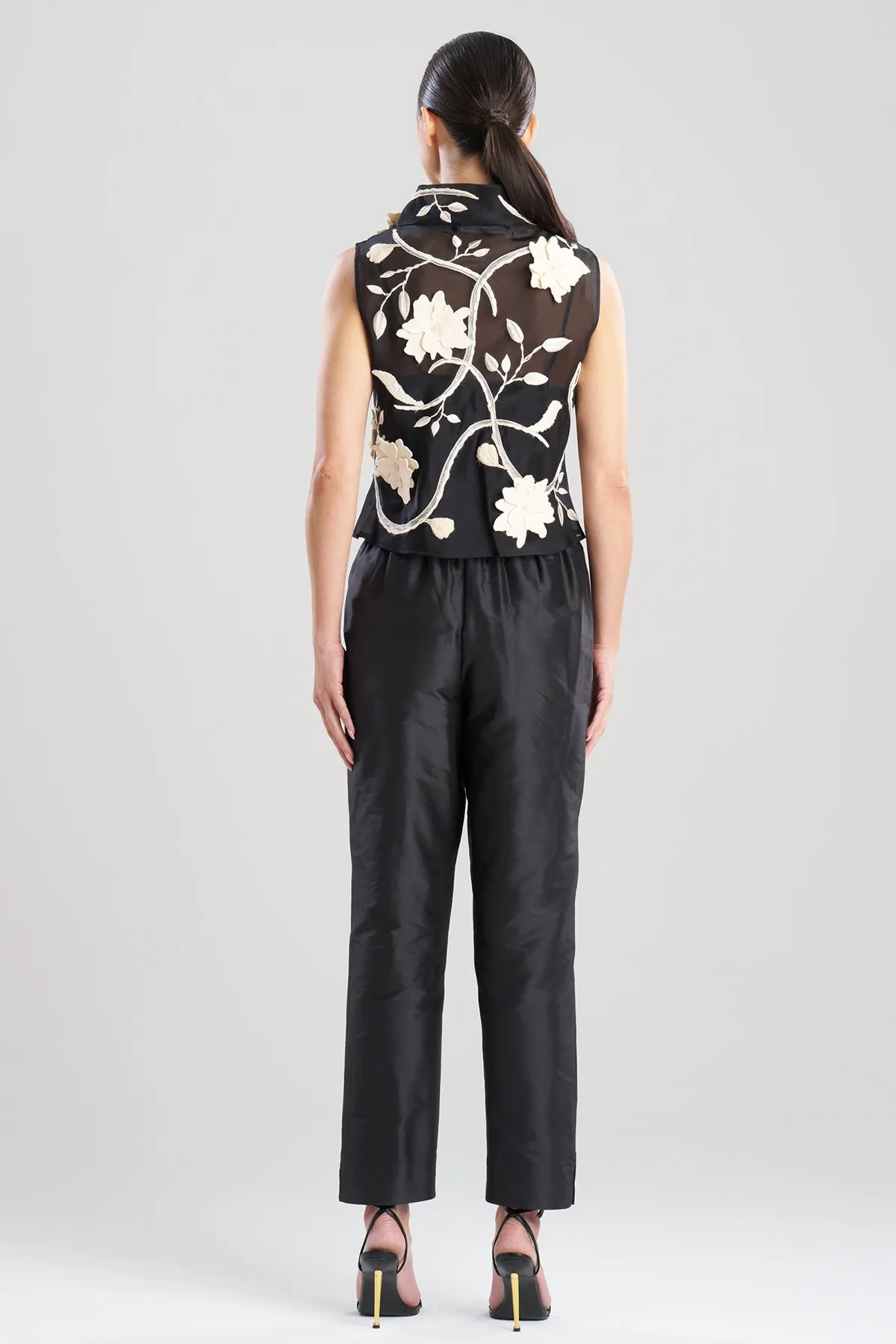 Couture Silk Organza Embellished Funnel Neck Top sold by Natori product image thumbnail 2
