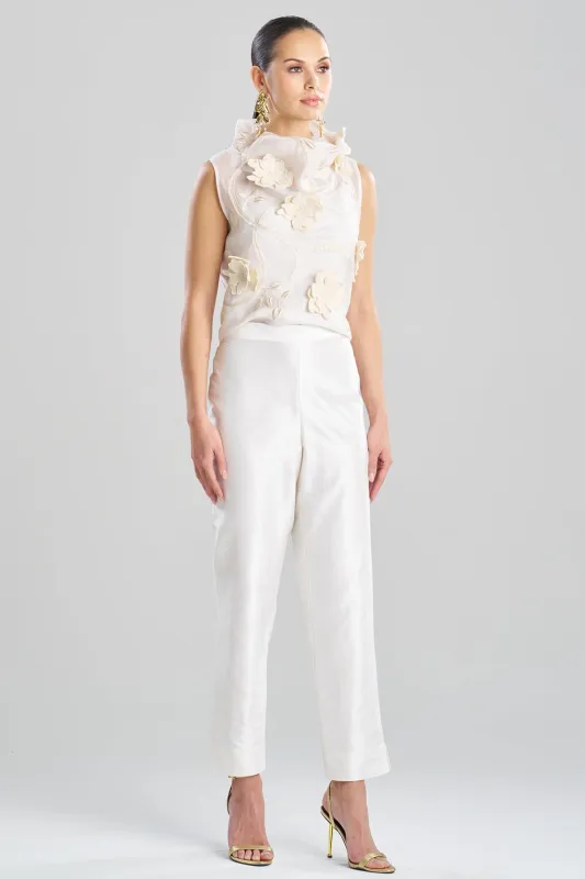 Couture Silk Dupioni Tapered Pants made by Natori