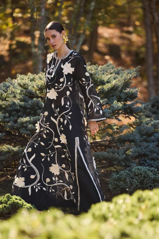 Couture Silk Organza Embellished Caftan sold by Natori