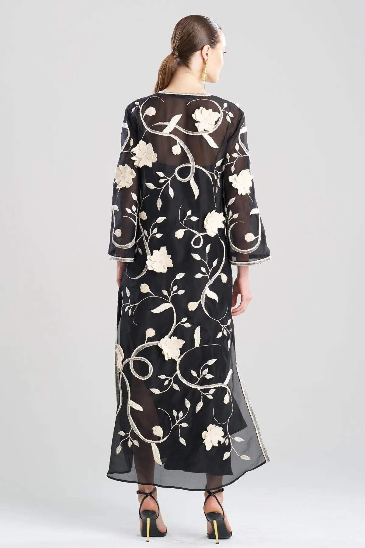 Couture Silk Organza Embellished Caftan sold by Natori product image thumbnail 3