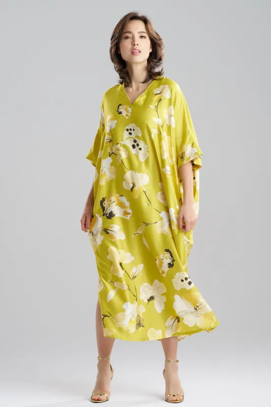 Aurelia Charmeuse V-Neck Caftan sold by Natori