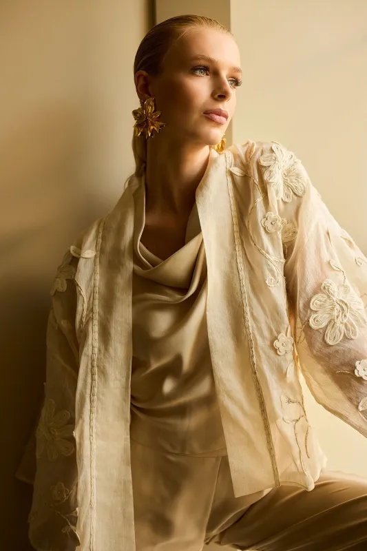 Couture Piña Embellished Jacket made by Natori