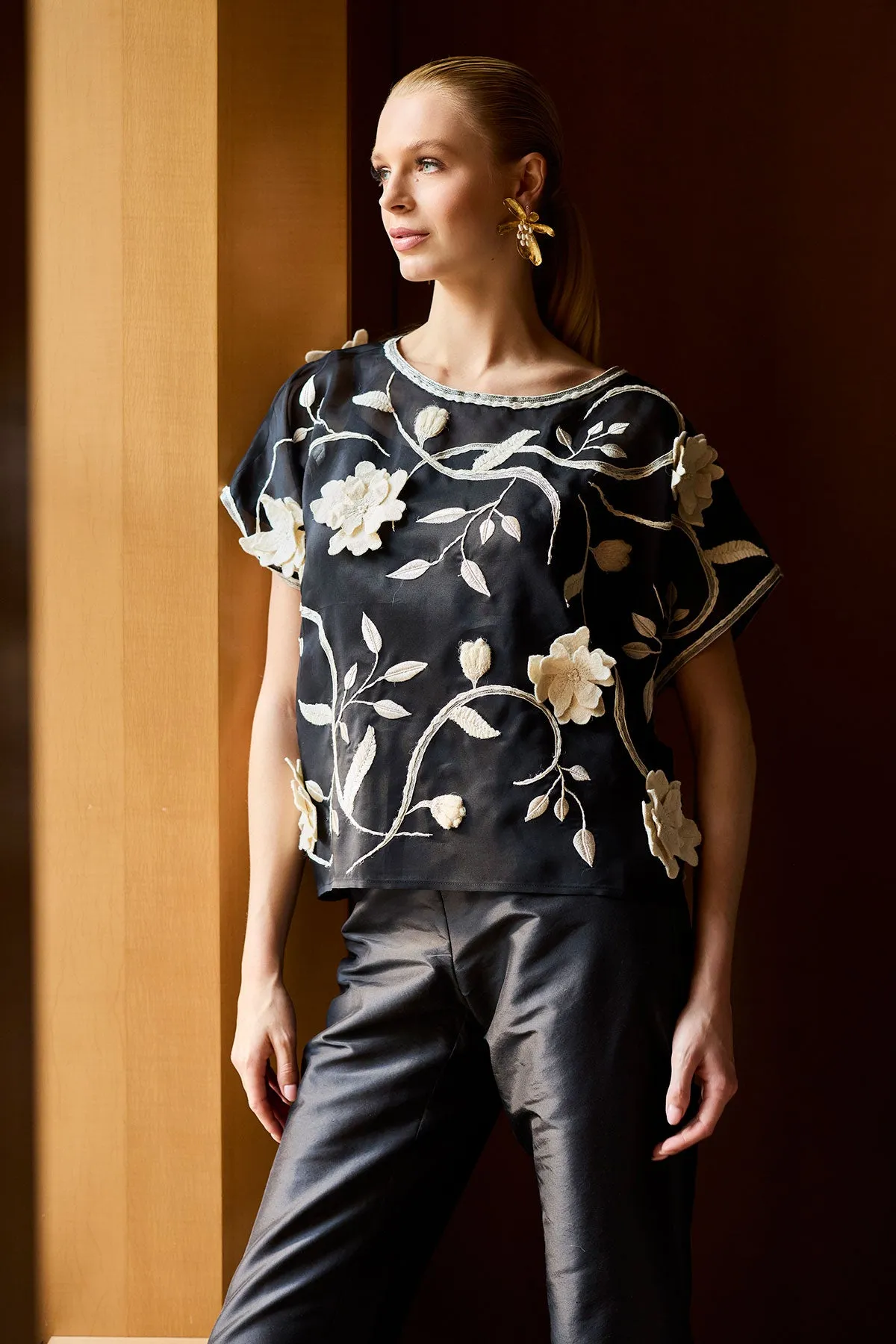 Couture Silk Dupioni Tapered Pants sold by Natori product image thumbnail 3