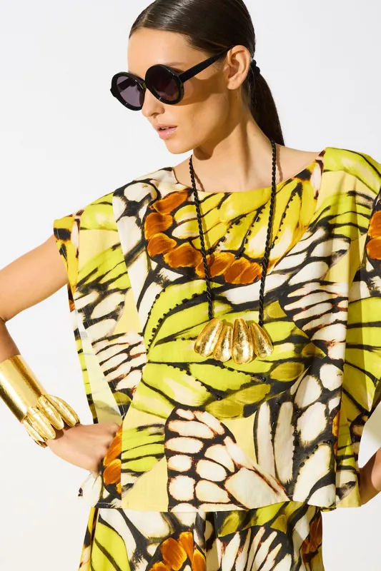 Butterfly Linen Blend Beaded Square Top sold by Natori