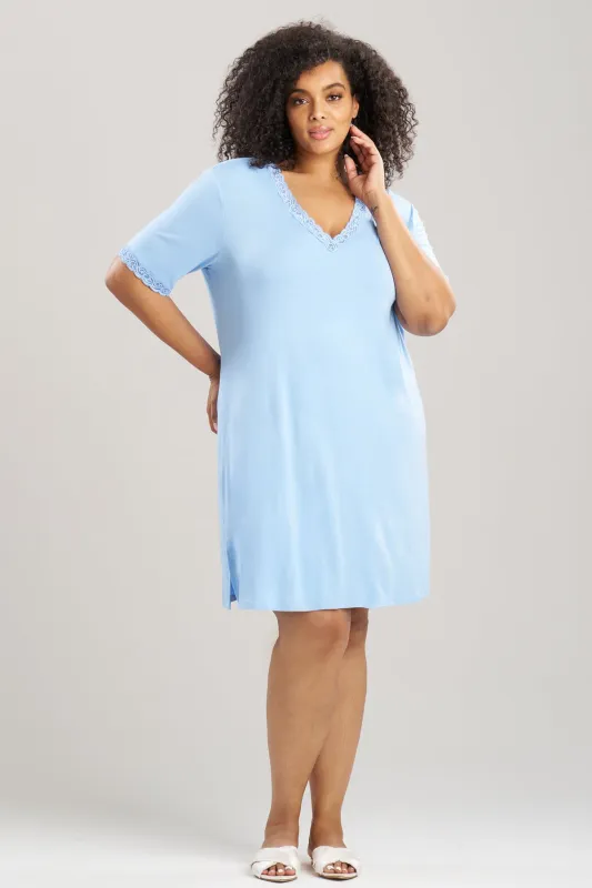 Feathers Essentials Lenzing™ Ecovero™ Viscose Lace Sleepshirt sold by Natori
