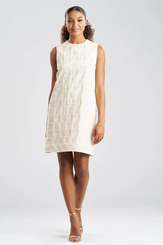 Spiral Embroidery Sleeveless Shift Dress sold by Natori