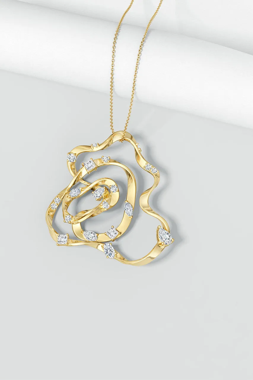 Sakura Dispersed Diamond Pendant Necklace sold by Natori product image thumbnail 4