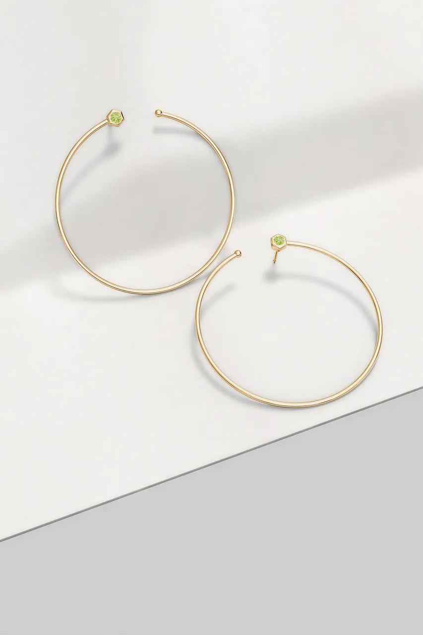 Indochine Giant Gemstone Open Hoops sold by Natori product image thumbnail 2