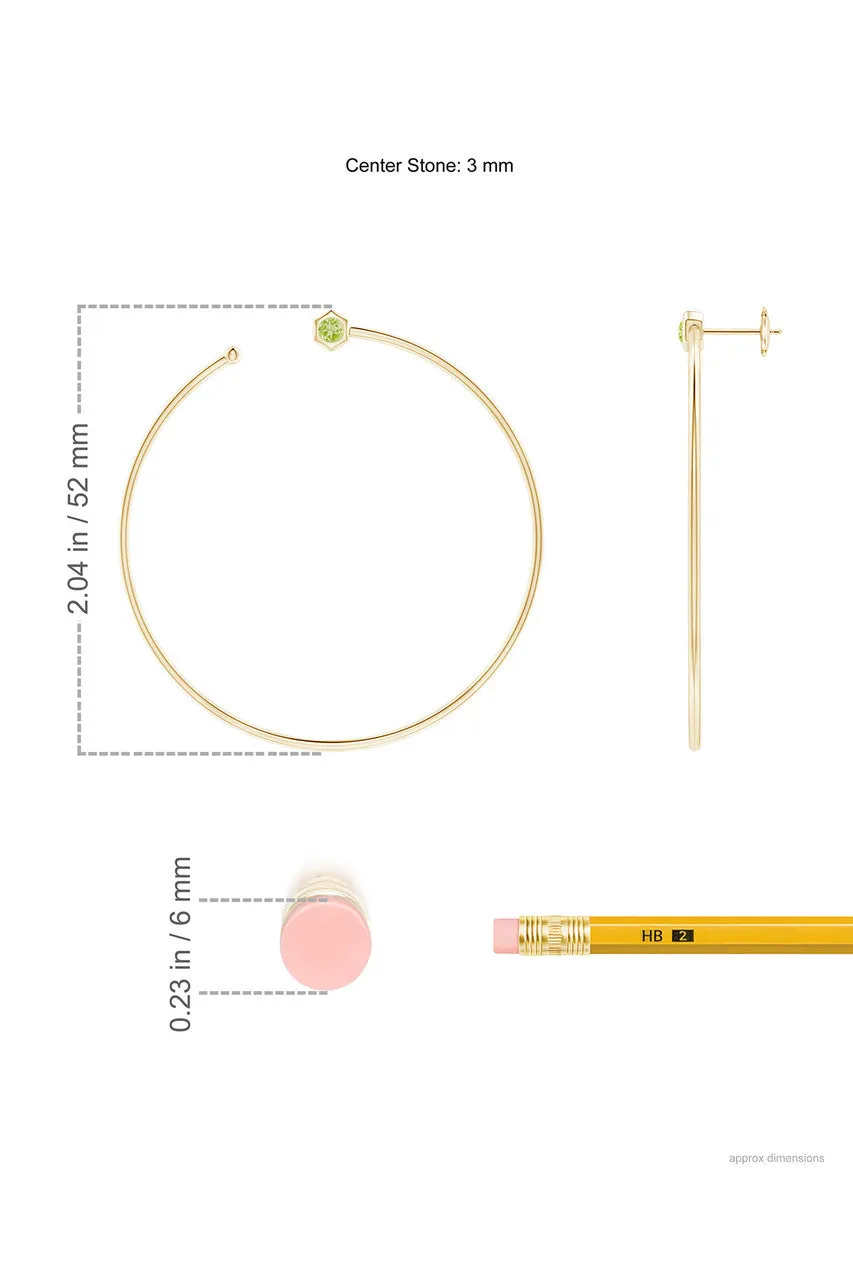 Indochine Giant Gemstone Open Hoops sold by Natori product image thumbnail 3