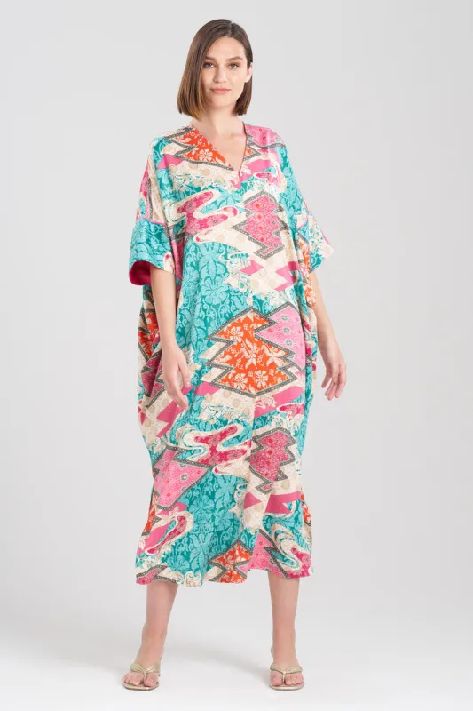 Orient Express Cocoon Zip Caftan sold by Natori