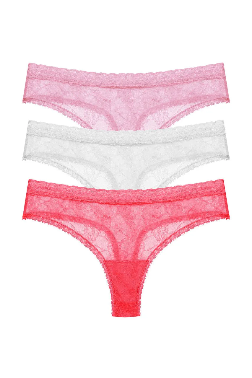 Bliss Allure One-Size Lace Thong 3-Pack sold by Natori product image thumbnail 3