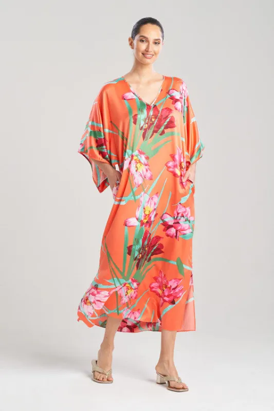 Water Lily Butterfly Caftan made by Natori