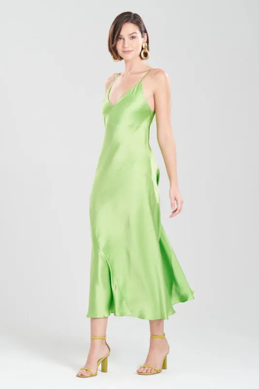 Key Essentials Sheath Flounce Silk Slip Dress sold by Natori