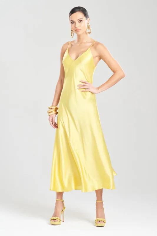 Key Essentials Sheath Flounce Silk Slip Dress sold by Natori