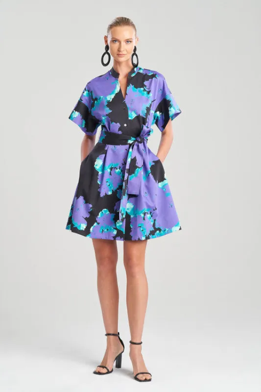 Taichou Cotton Chino Mandarin Belted Shirtdress sold by Natori