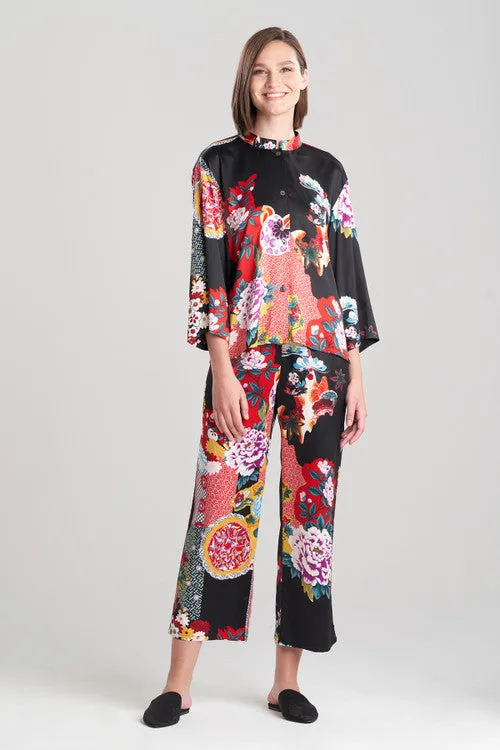 Royal Garden Button Front Mandarin PJ sold by Natori