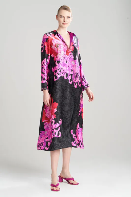 Sumida Charmeuse Beaded Silk Caftan sold by Natori