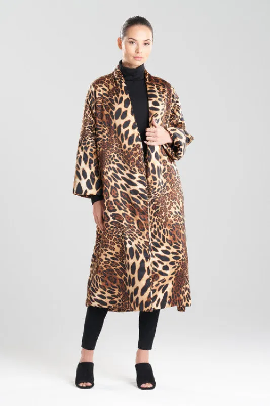 Luxe Leopard Puffer Robe made by Natori