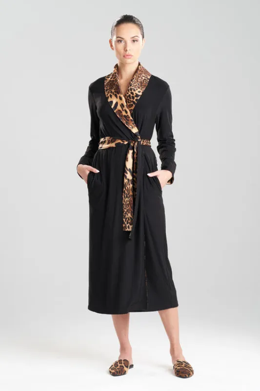 Himalaya Luxe Leopard Robe made by Natori