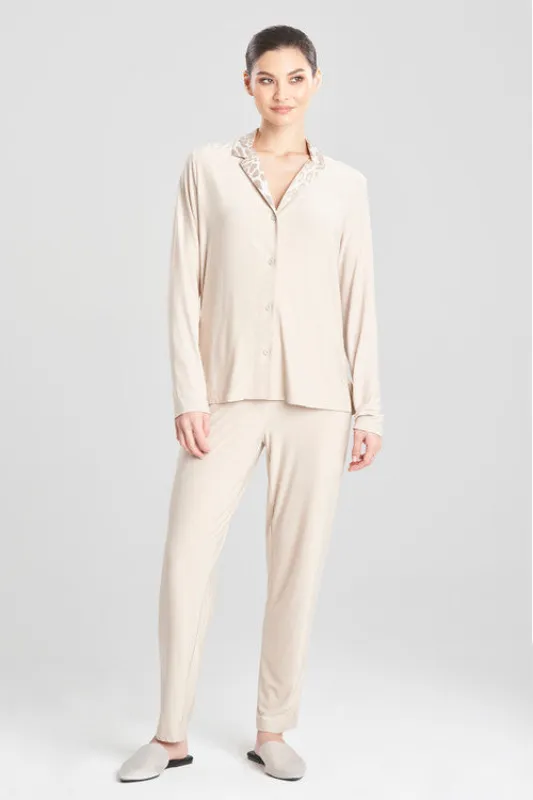 Himalaya Luxe Leopard Collar Notch PJ made by Natori