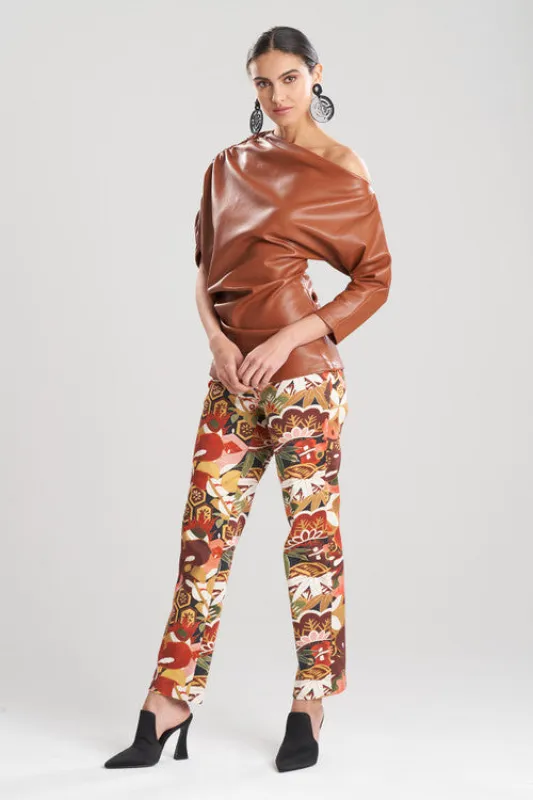 Vegan Luxe Leather Ruched Top sold by Natori