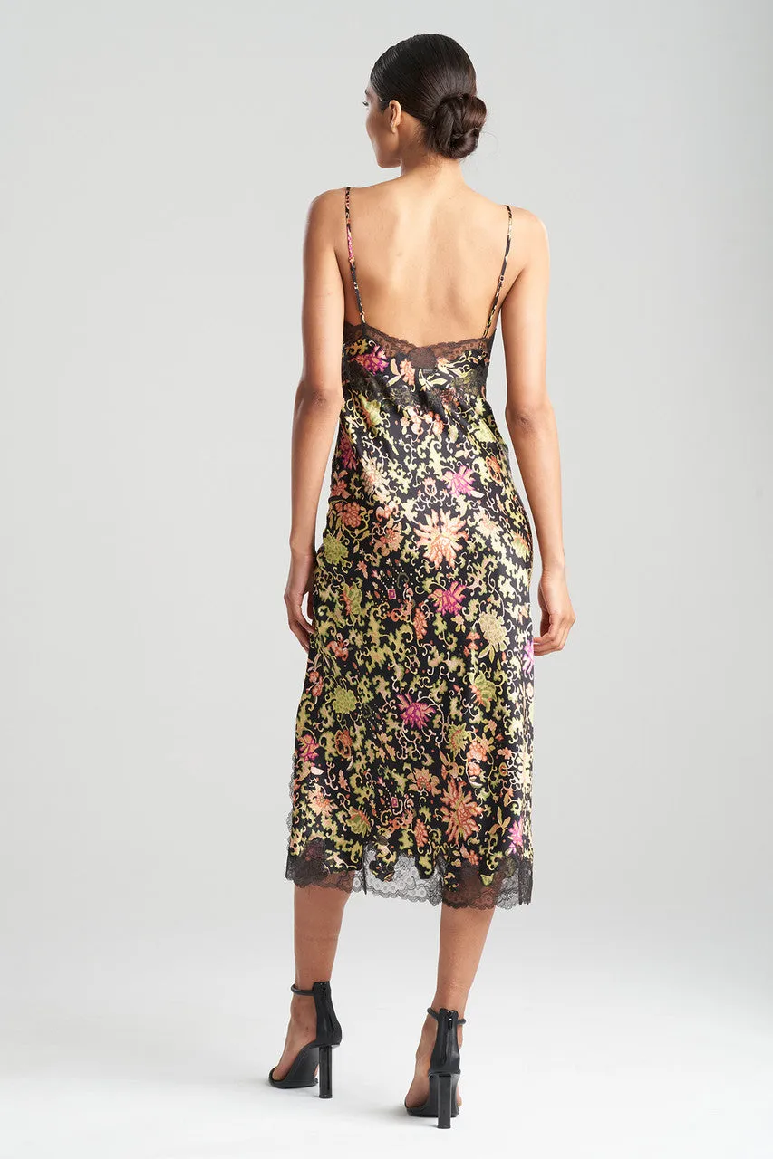 Yasugi Charmeuse Silk Lace Slit Gown sold by Natori product image thumbnail 2