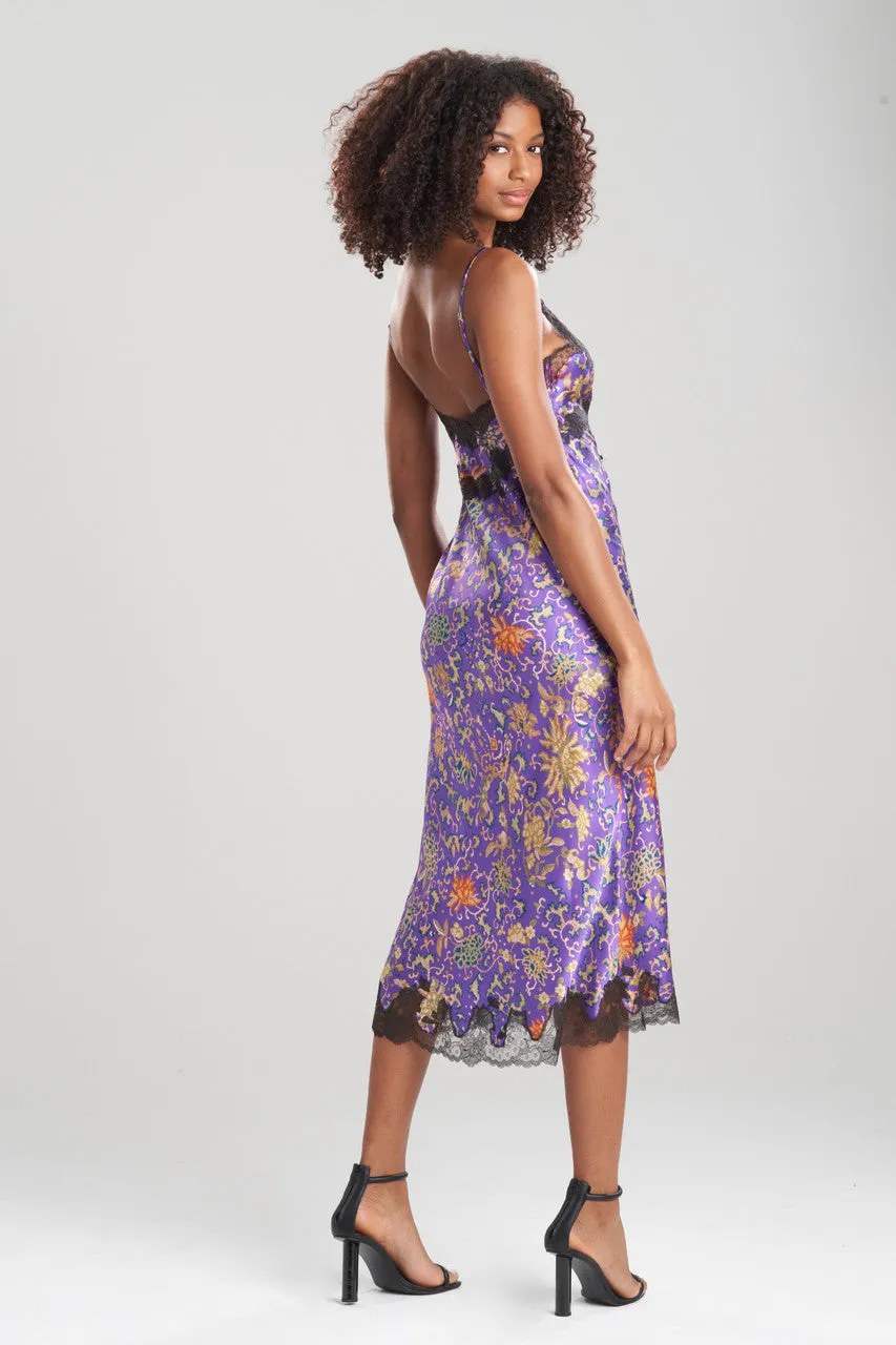 Yasugi Charmeuse Silk Lace Slit Gown sold by Natori product image thumbnail 2