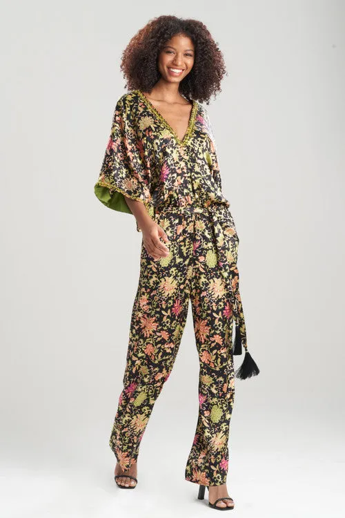 Yasugi Charmeuse Silk Embellished Jumpsuit sold by Natori product image thumbnail 4