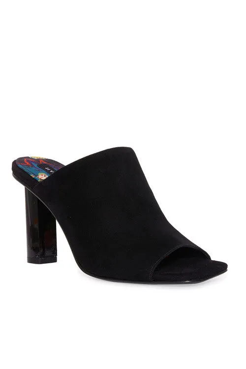 Gamine Suede Column Heel Mule sold by Natori