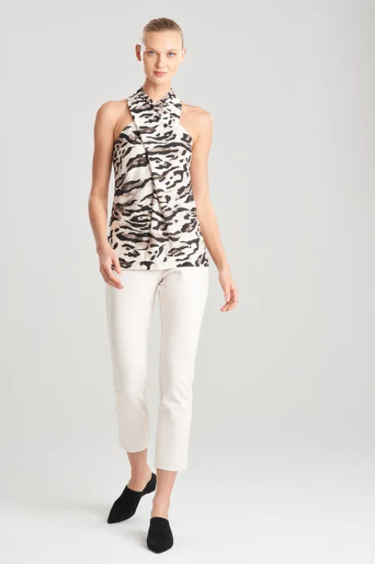 Lynx TENCEL™ Jersey Crossover Halter Tank sold by Natori