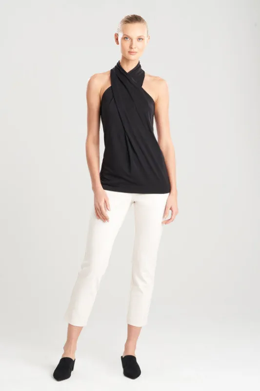 TENCEL™ Jersey Crossover Halter Tank sold by Natori