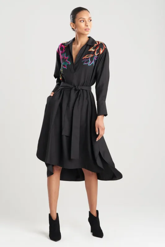Cotton Silk Oversized Embroidered Shirtdress sold by Natori