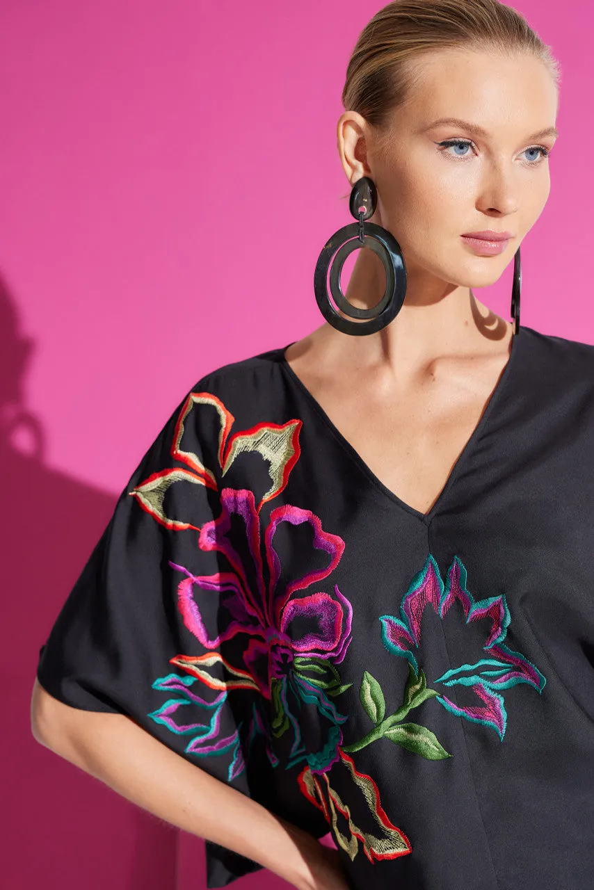Cotton Silk Kimono Embroidered Top sold by Natori product image thumbnail 3